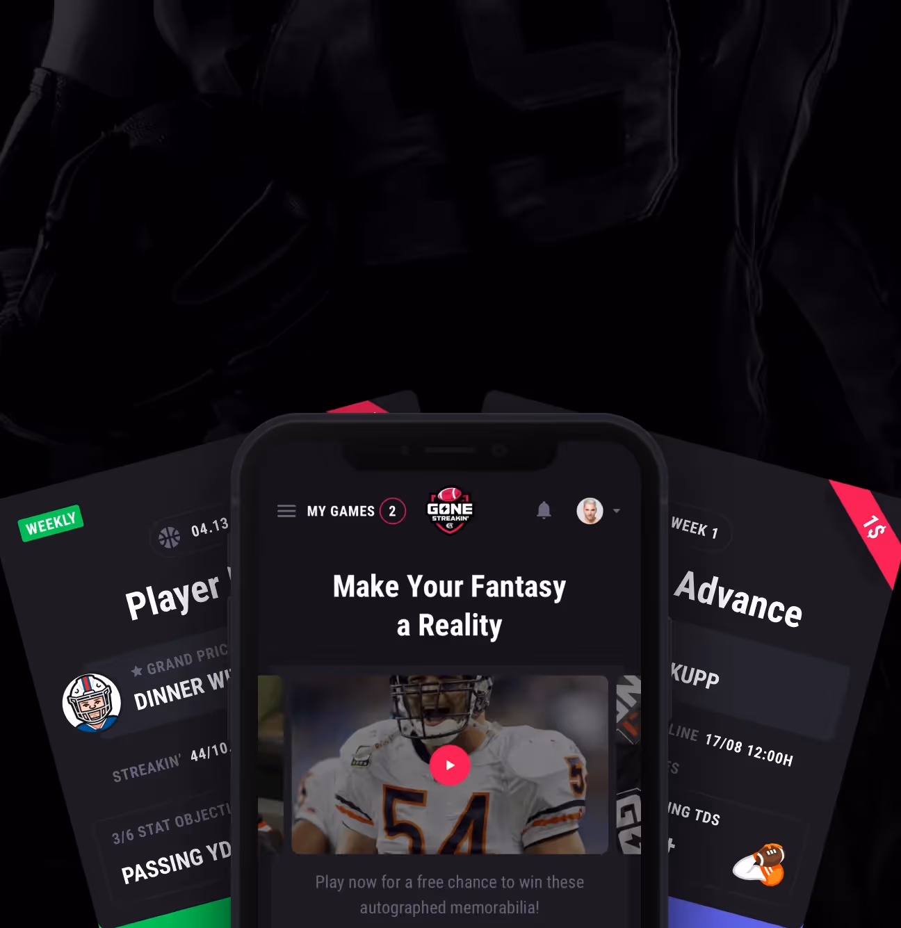 Gone Streakin. Redesign of fantasy sports.