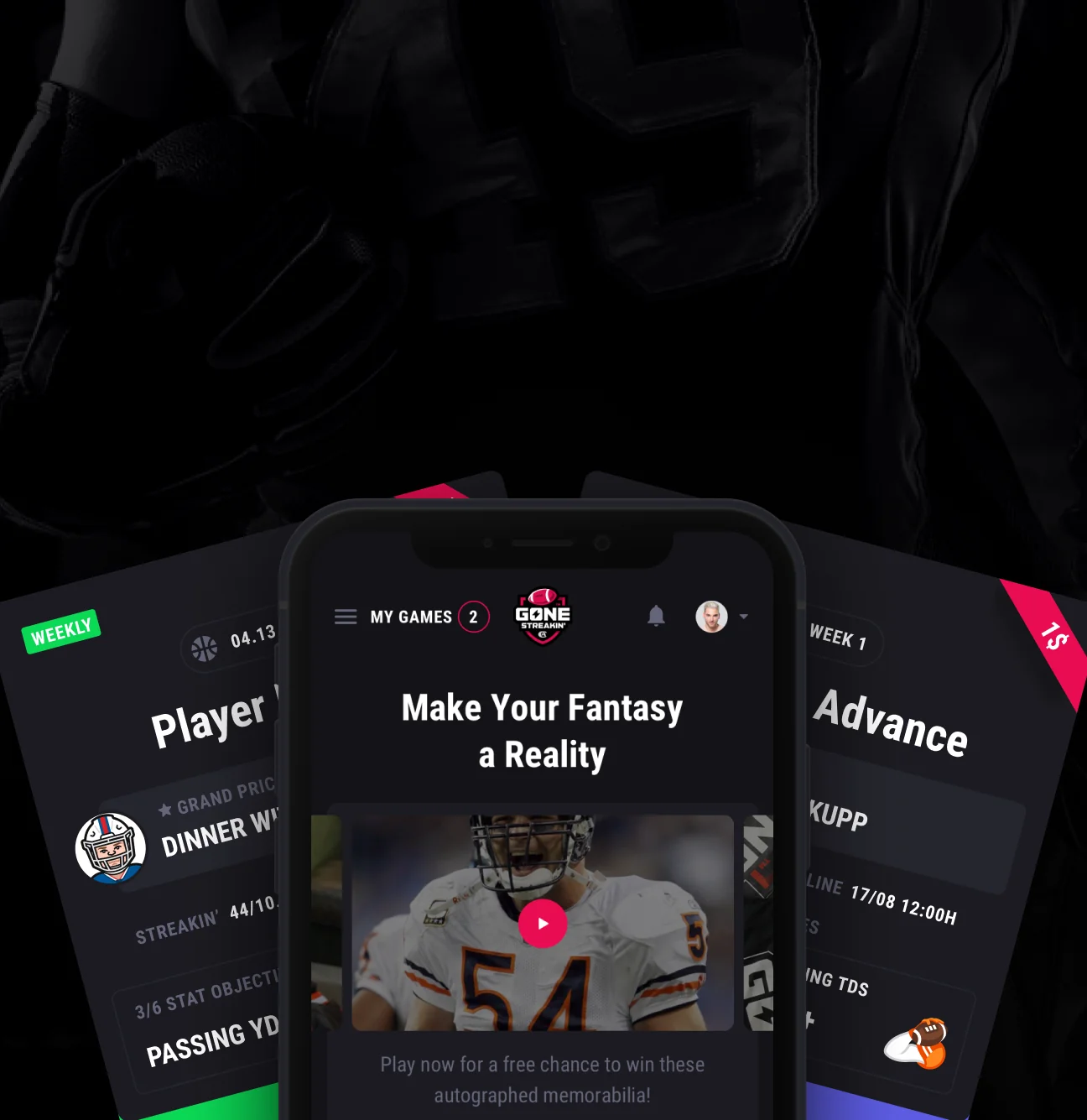 Gone Streakin. Redesign of fantasy sports.