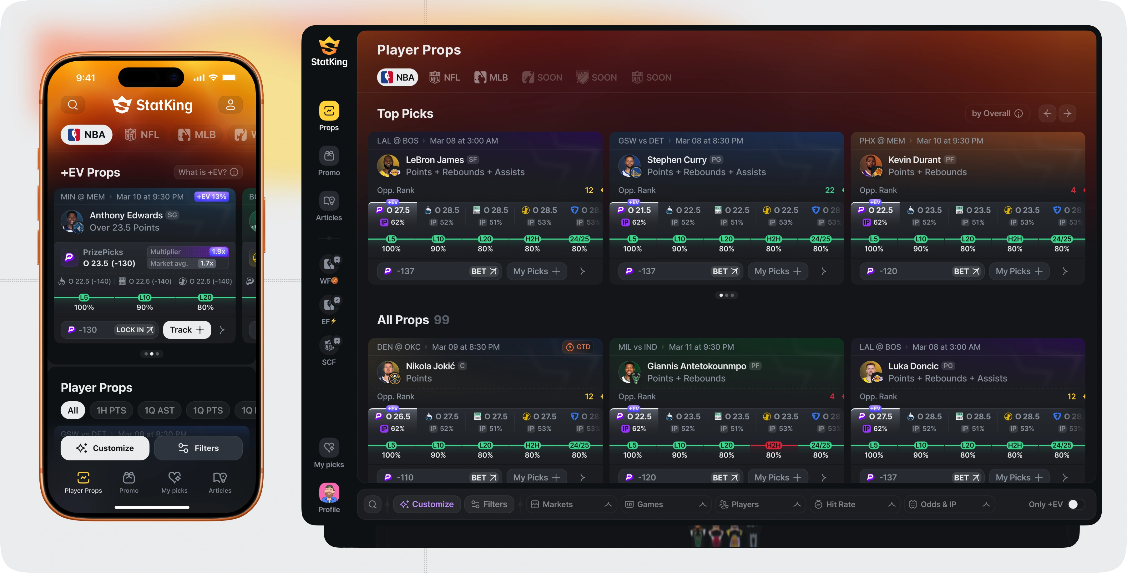 Statking main page on web app and ios app with all layer propsp