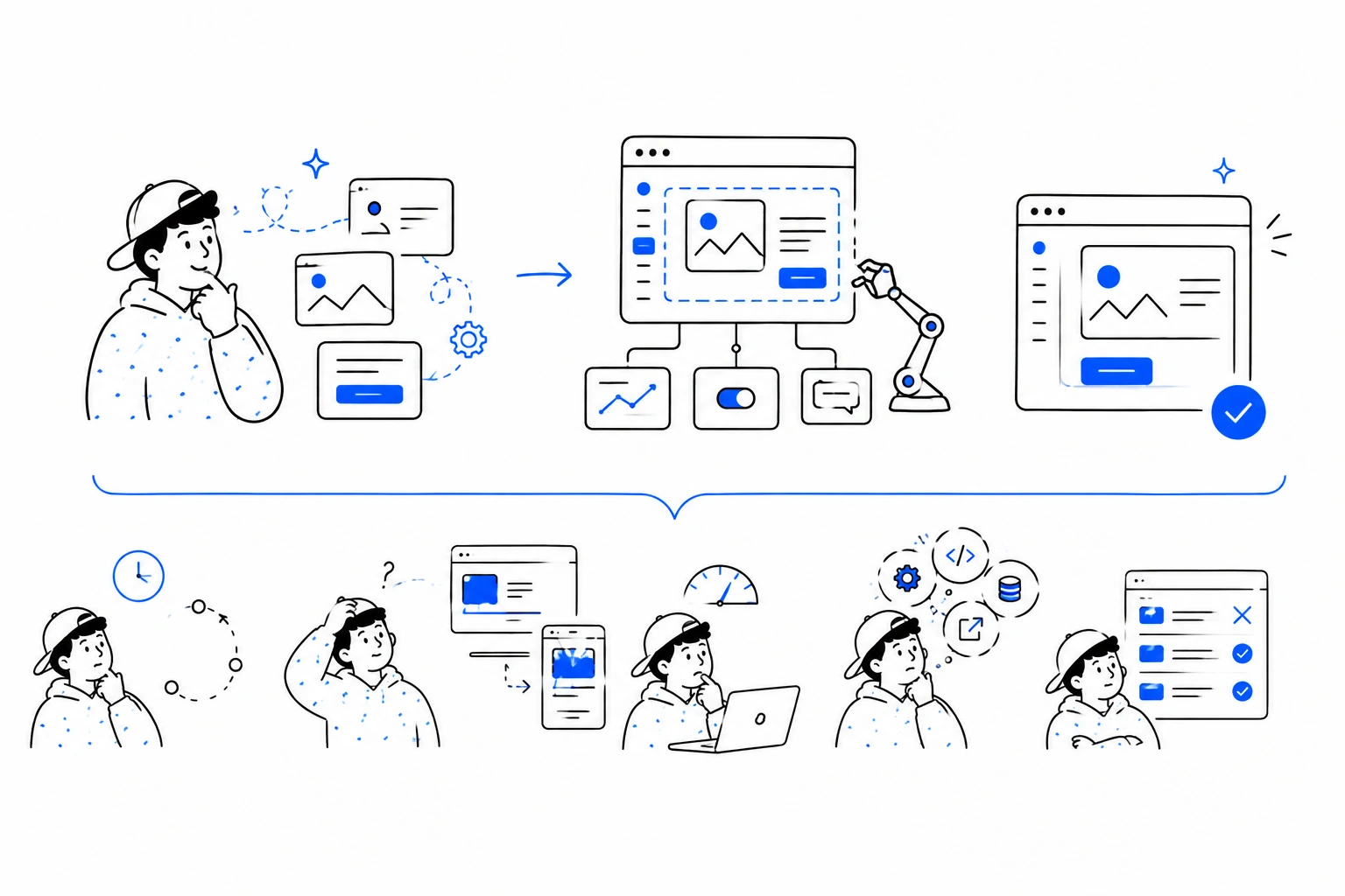 what static design shows vs vibecoded prototype