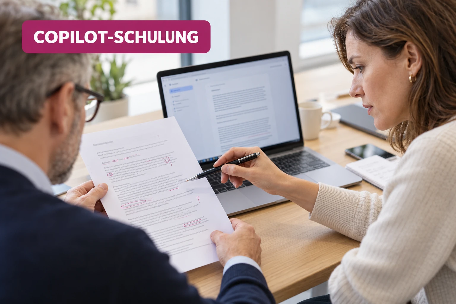 Copilot-Schulung für Unternehmen: An eigenen Aufgaben lernen und Ergebnisse prüfen