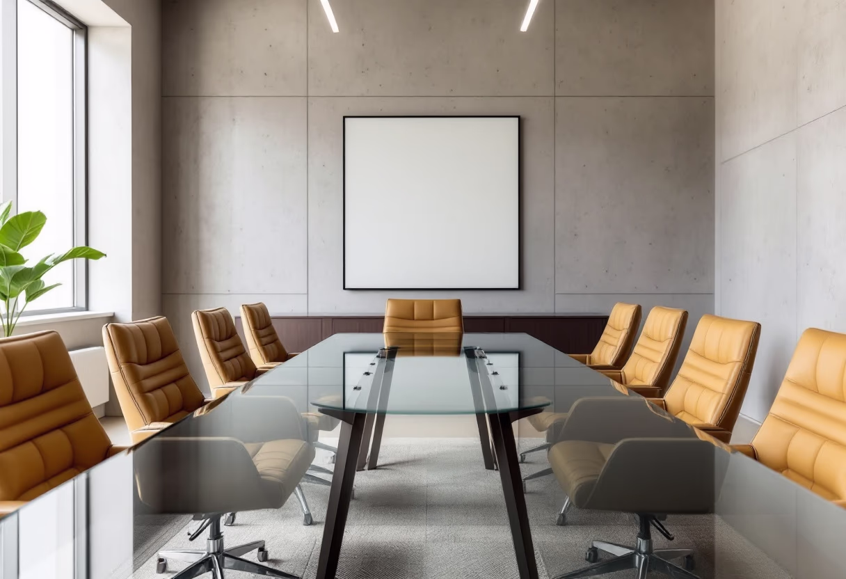 [background image] image of conference room (for a law firm)