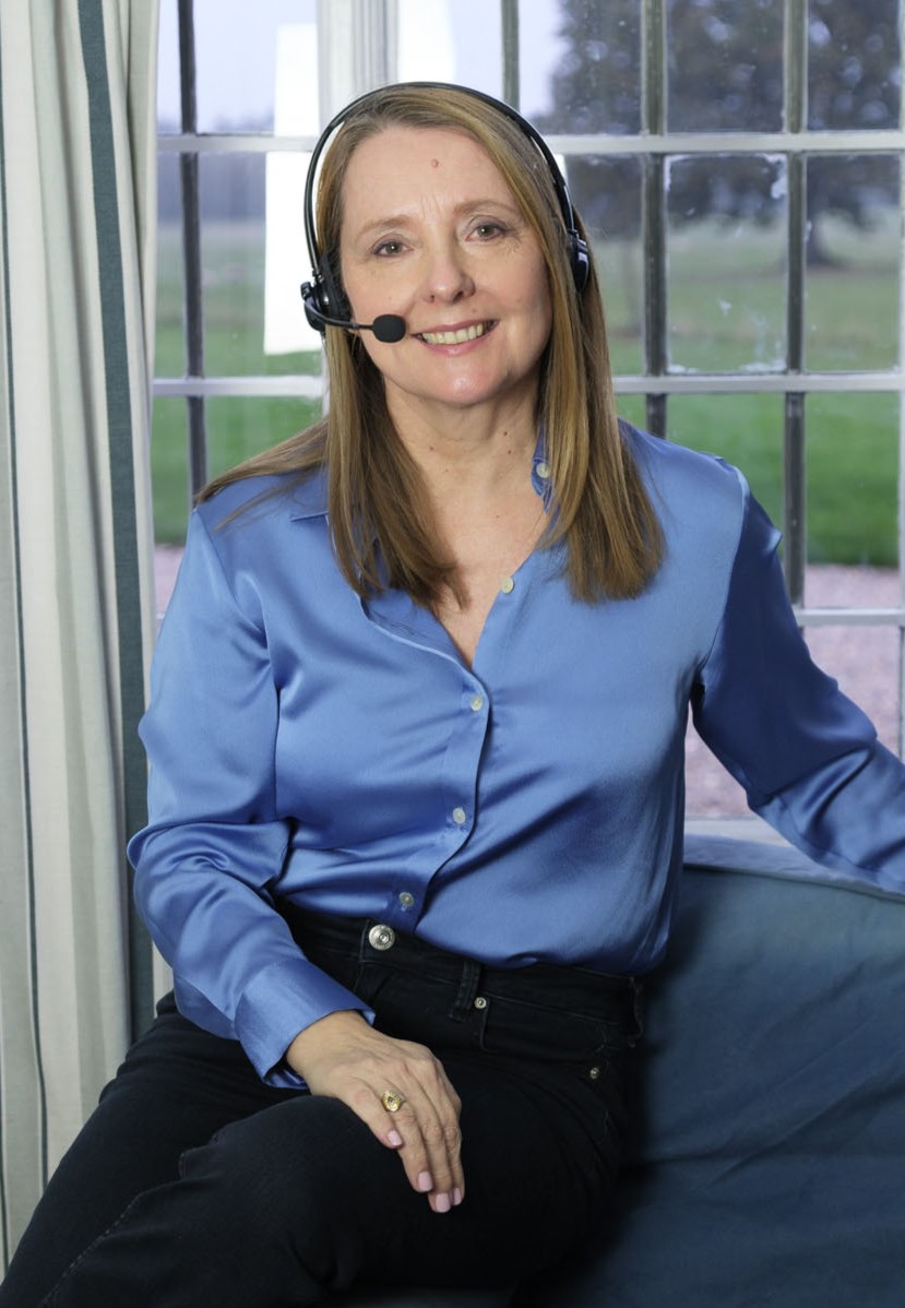 Ailsa Frank speaking with a microphone