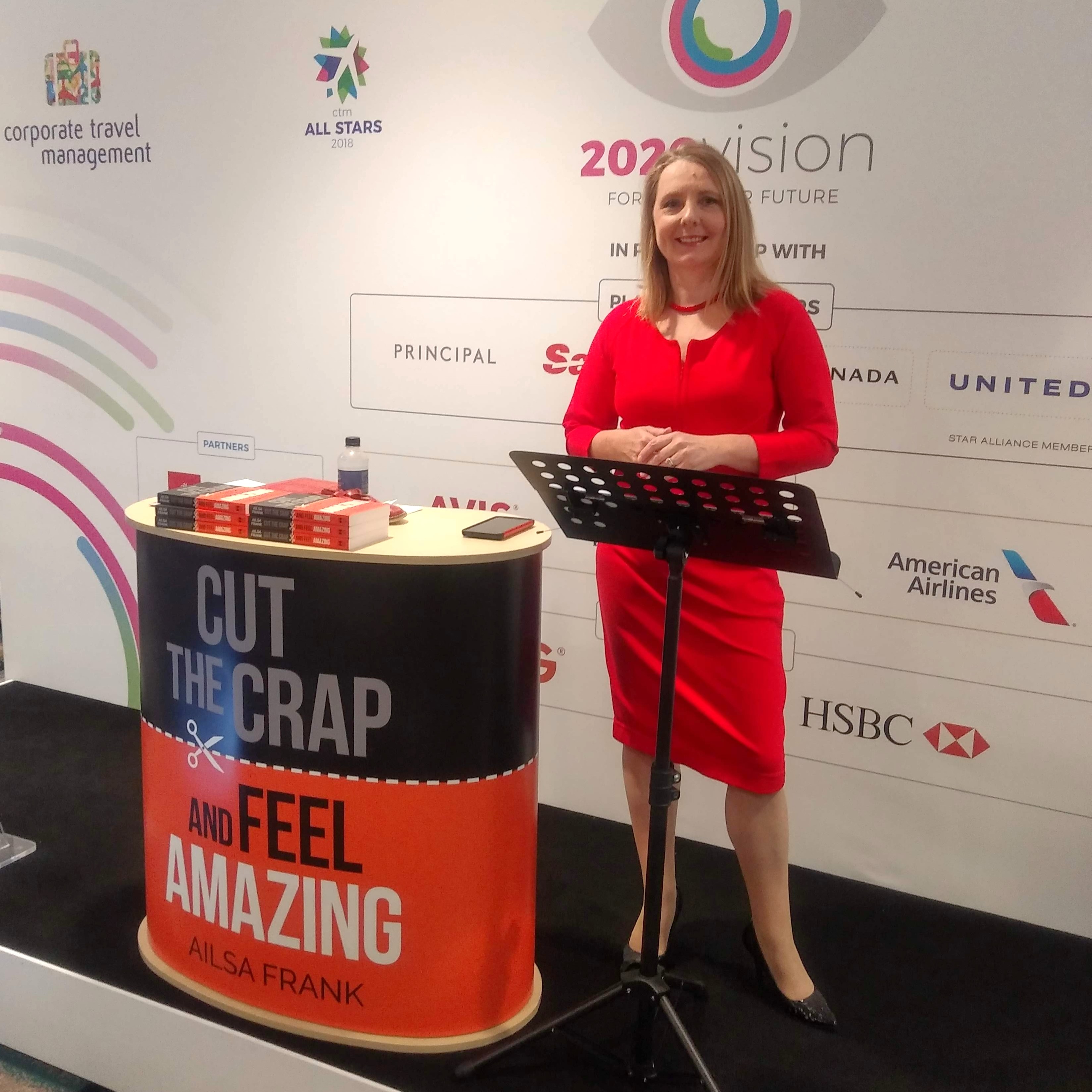 Ailsa Frank at a Cut the Crap and Feel Amazing book signing event