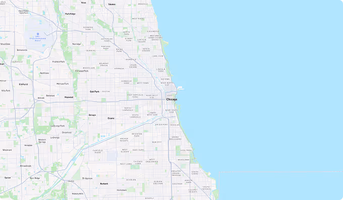 Chicago map colored