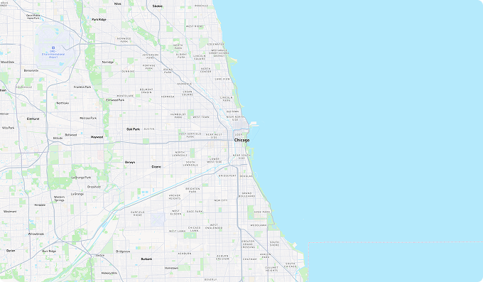 Chicago map colored