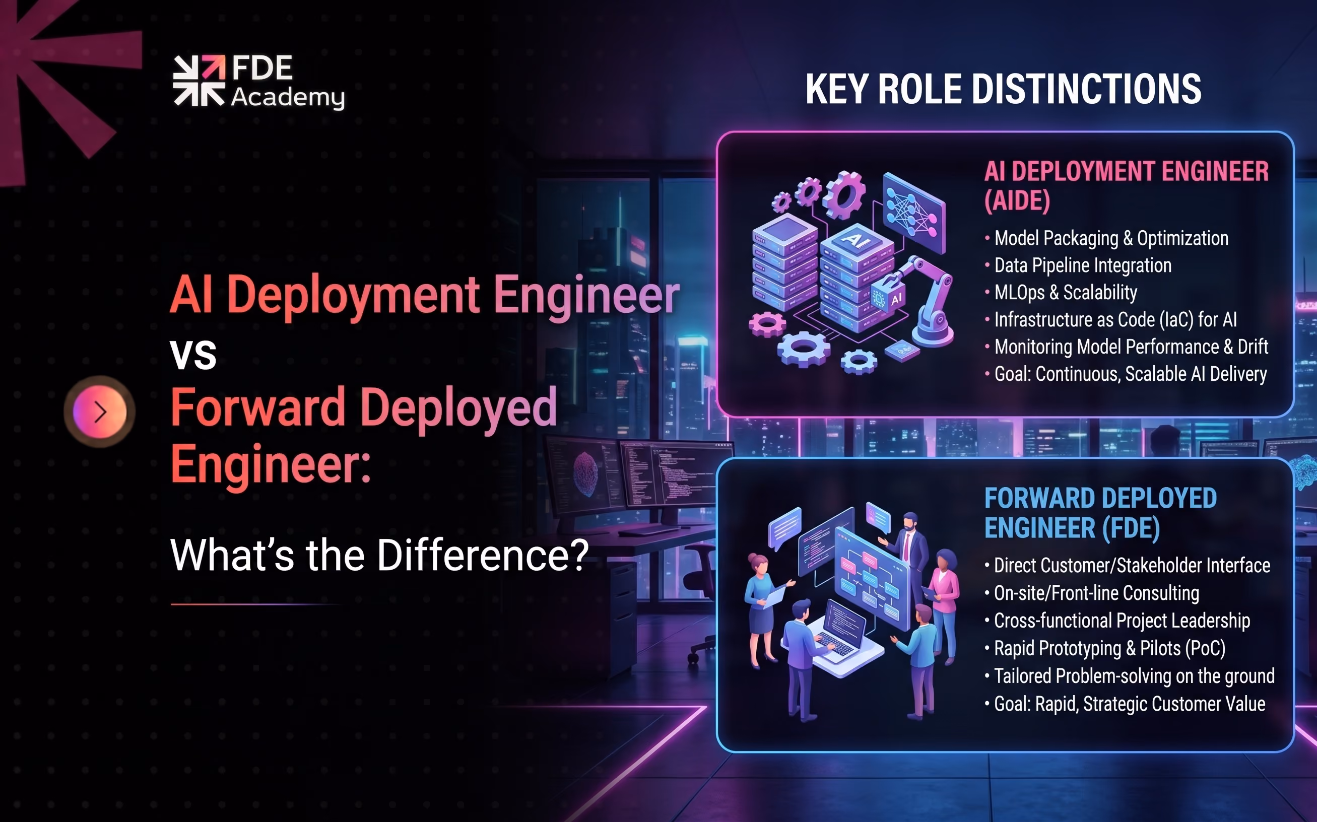 AI Deployment Engineer vs Forward Deployed Engineer: What's the Difference?
