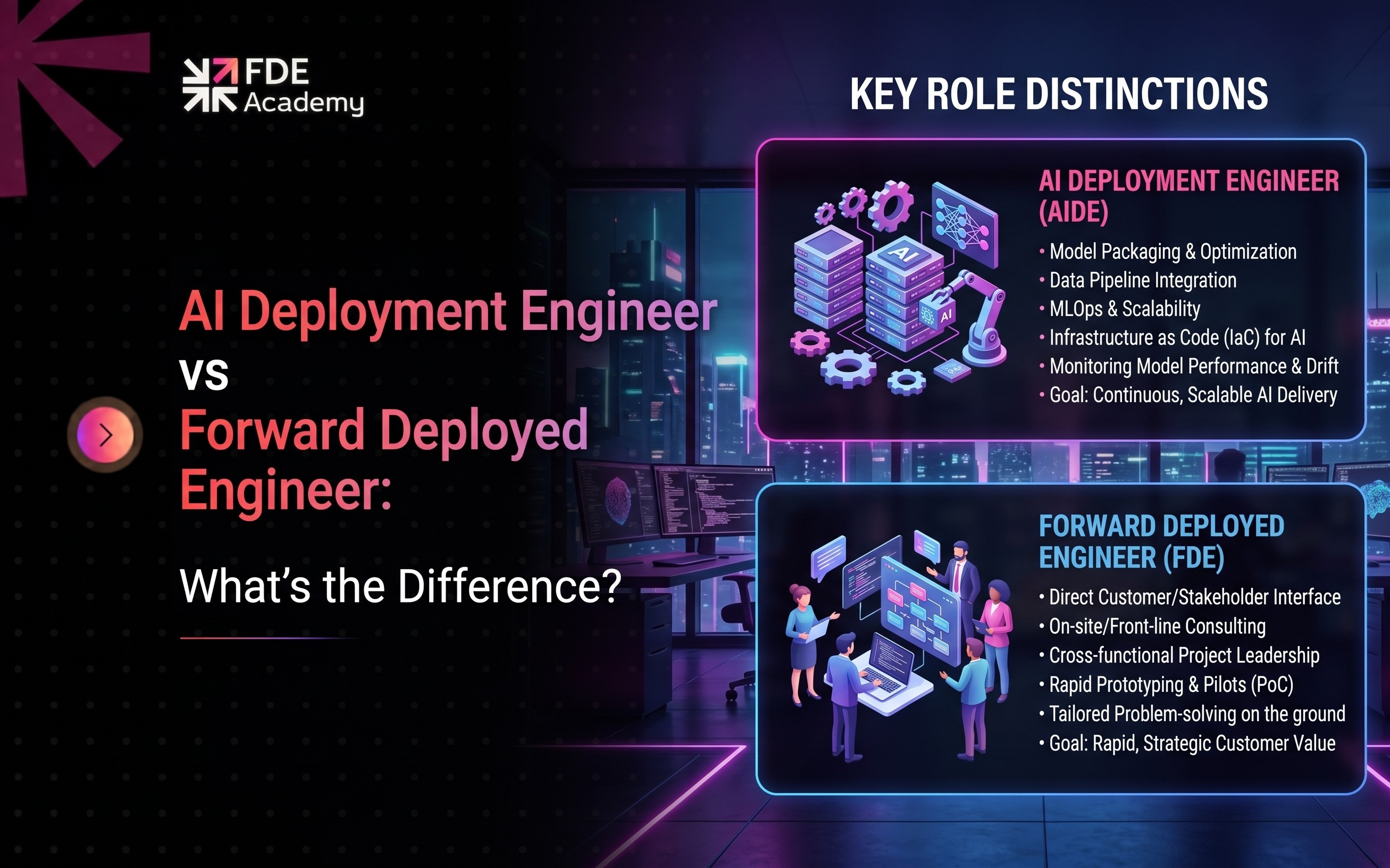 AI Deployment Engineer vs Forward Deployed Engineer: What's the Difference?