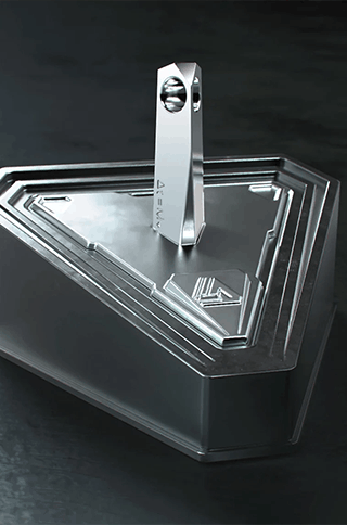 A Layrium jewel on a model