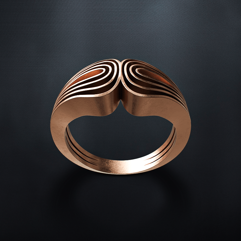 Layrium jewelry Spline Ring on floor