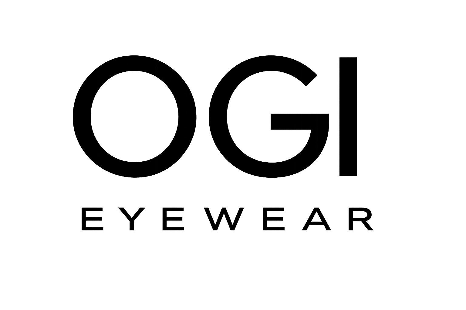 OGI Eyewear logo featuring black letters on white background
