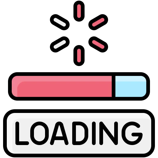 A drawing of a loading bar filling up