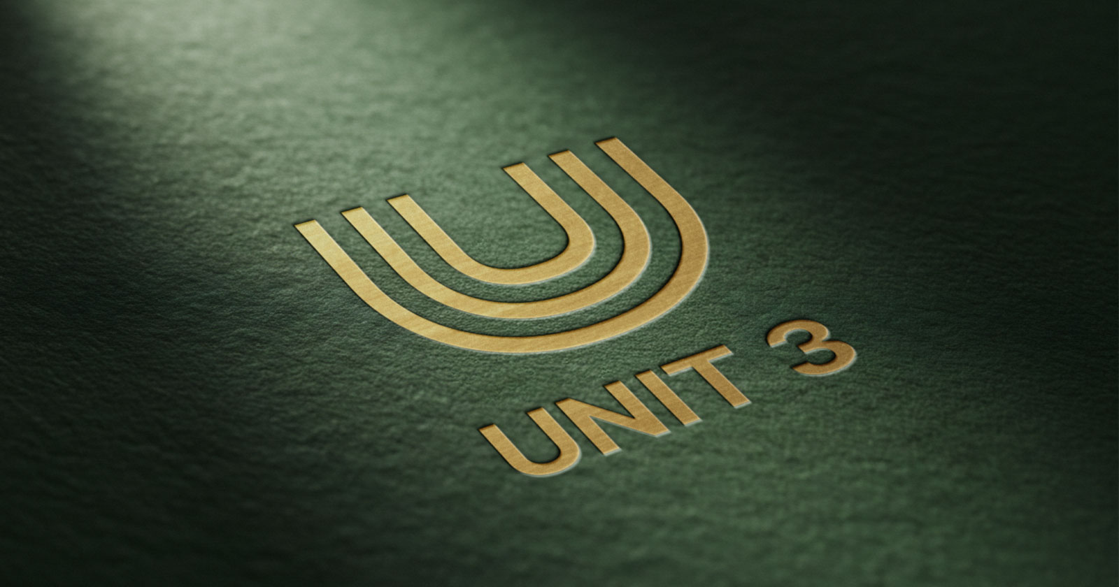 Unit 3 logo design concept mockup