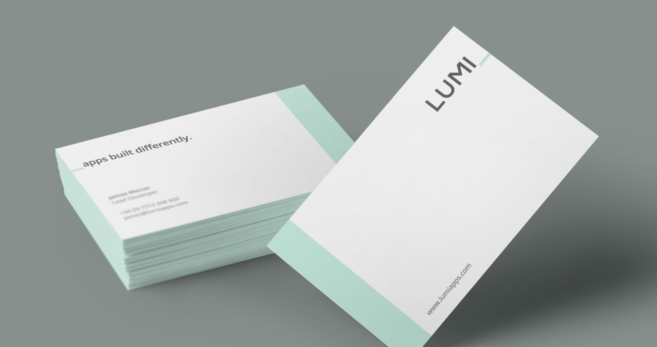 Business card design concept mockup