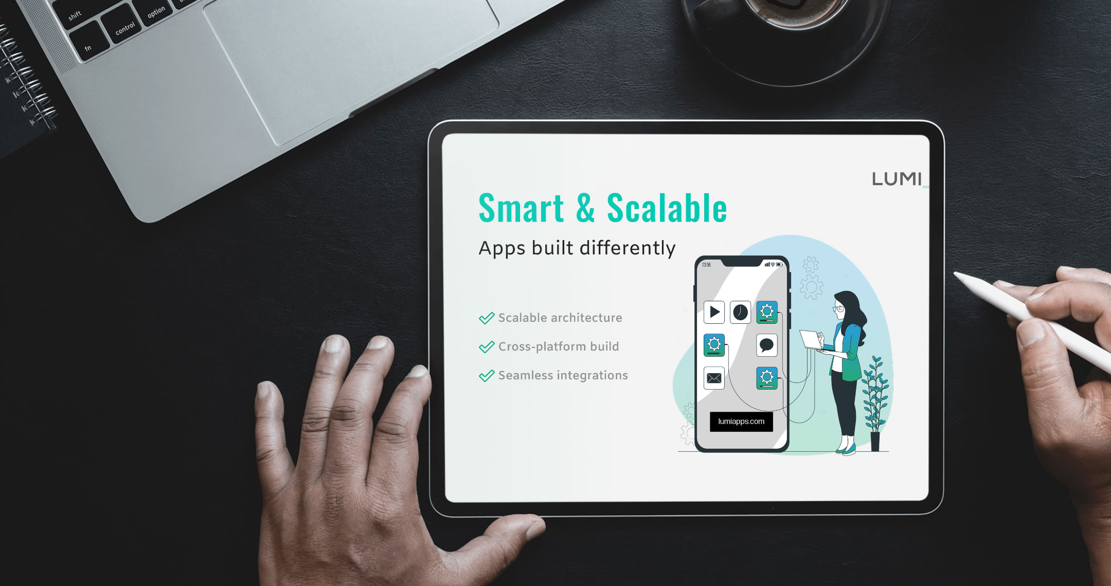 Presentation design concept on an iPad