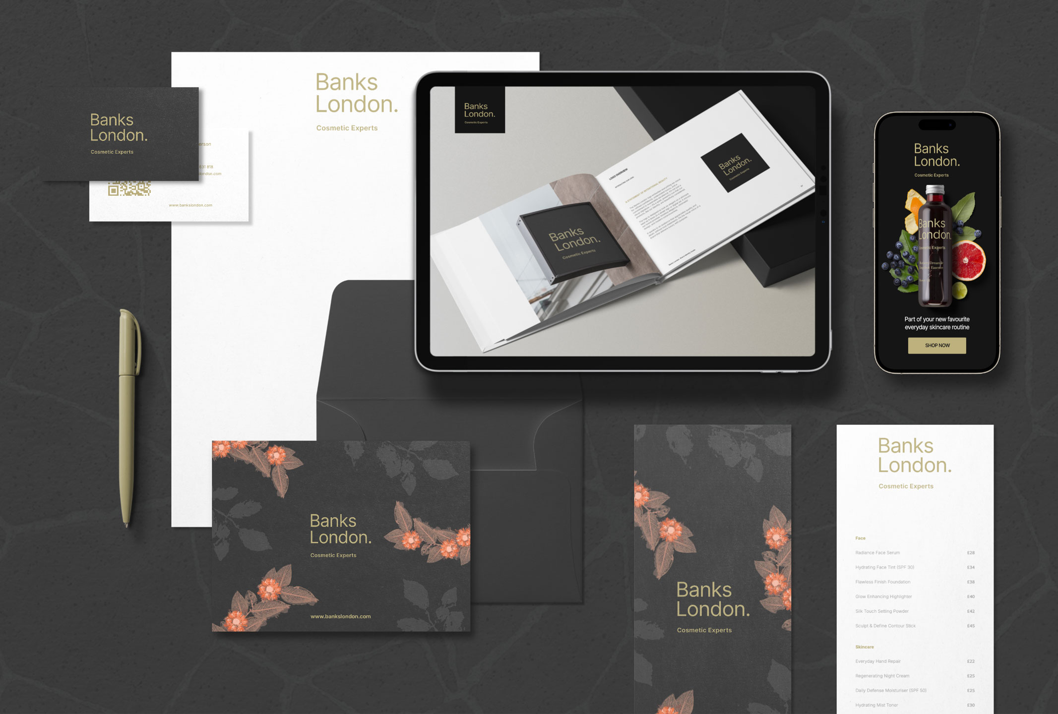 Brand identity design system mockup
