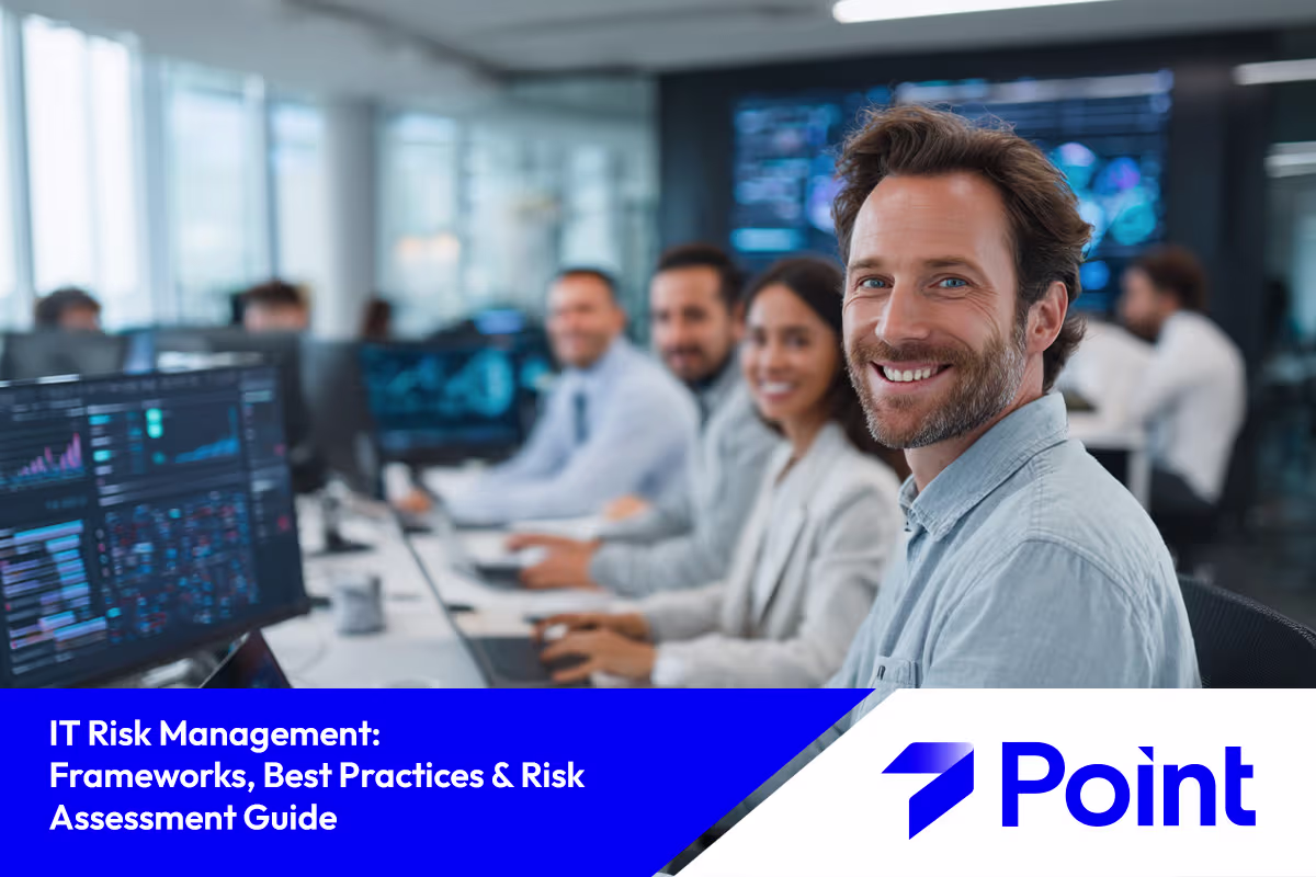 IT security agent working on his powerhouse software.