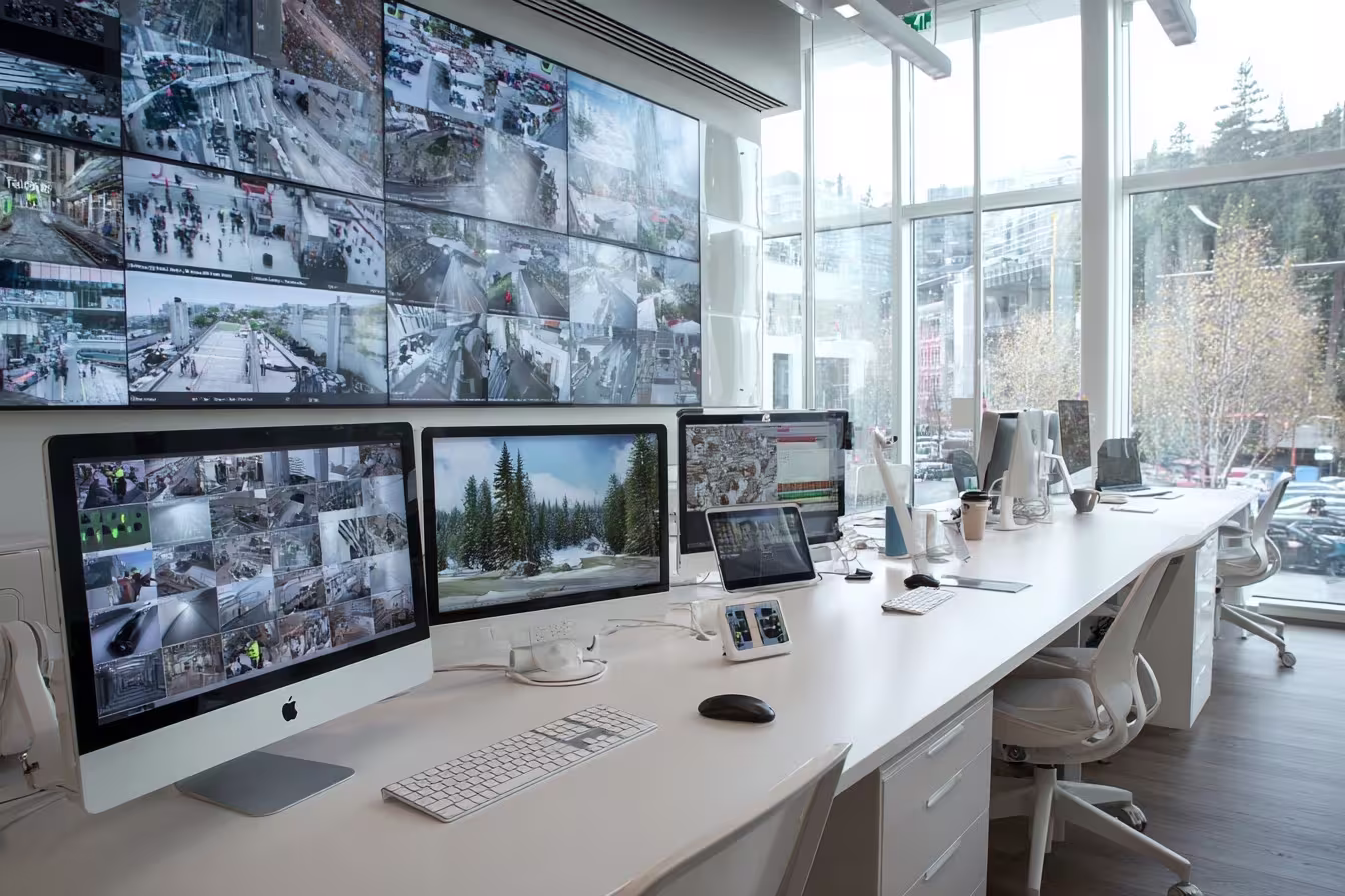 Apple security system in high-tech office