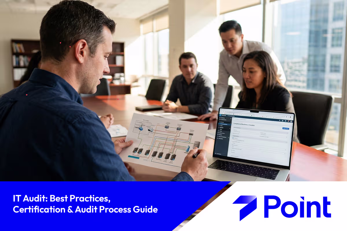 IT security agent working on his powerhouse software.