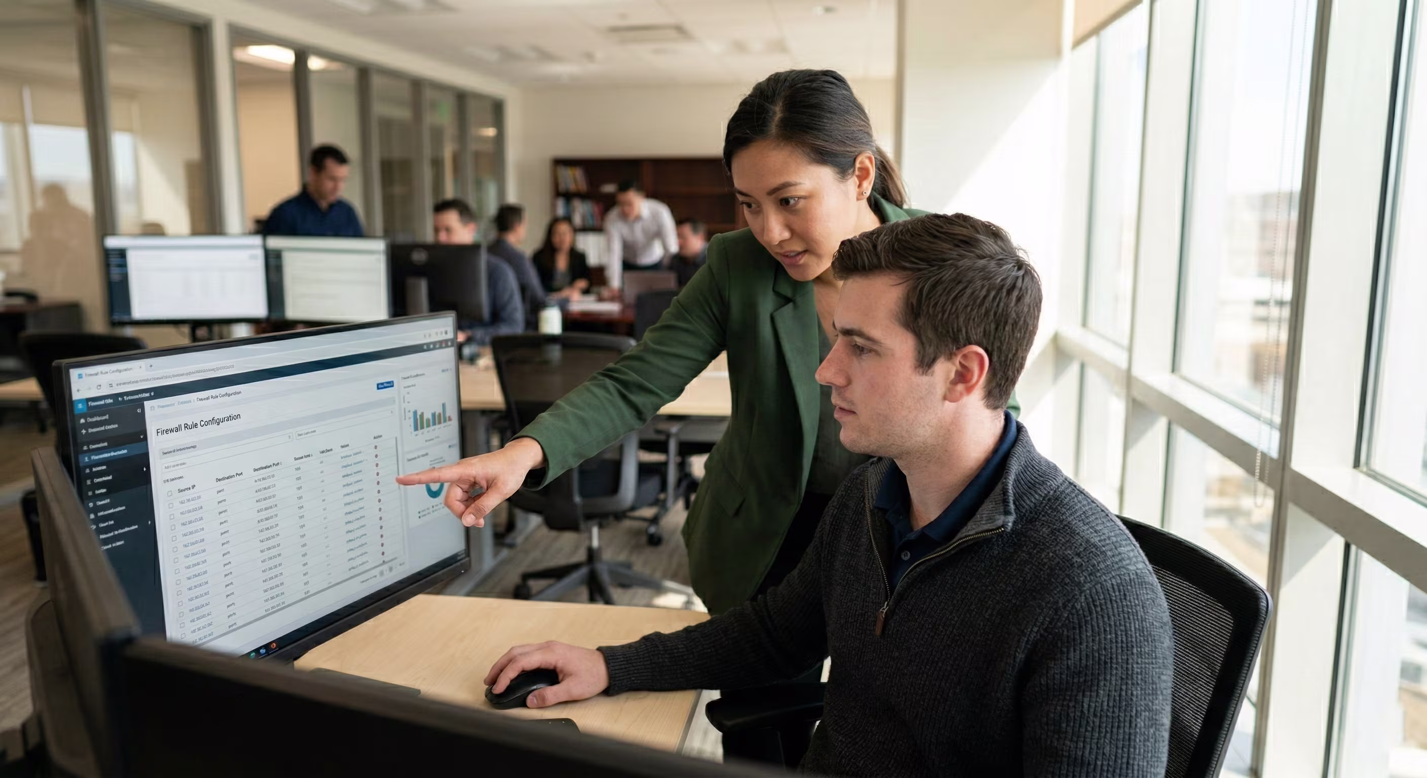 Team conducting IT security audit