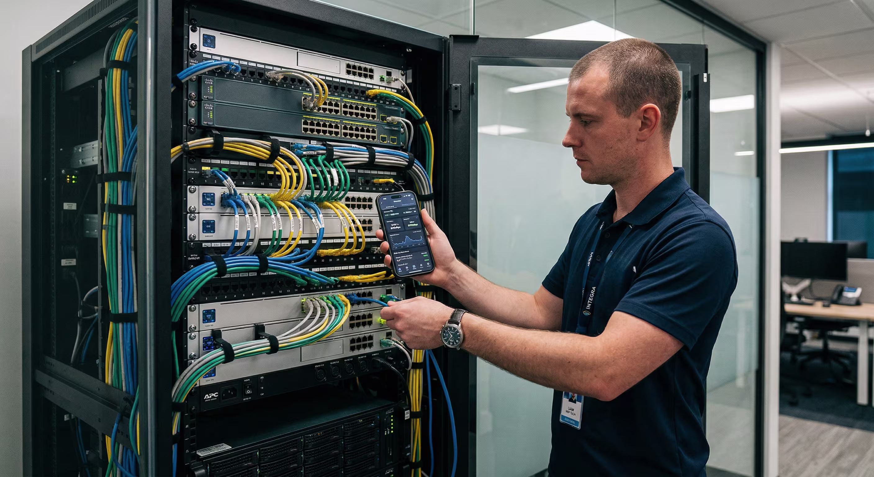 New York IT support team analyzing data