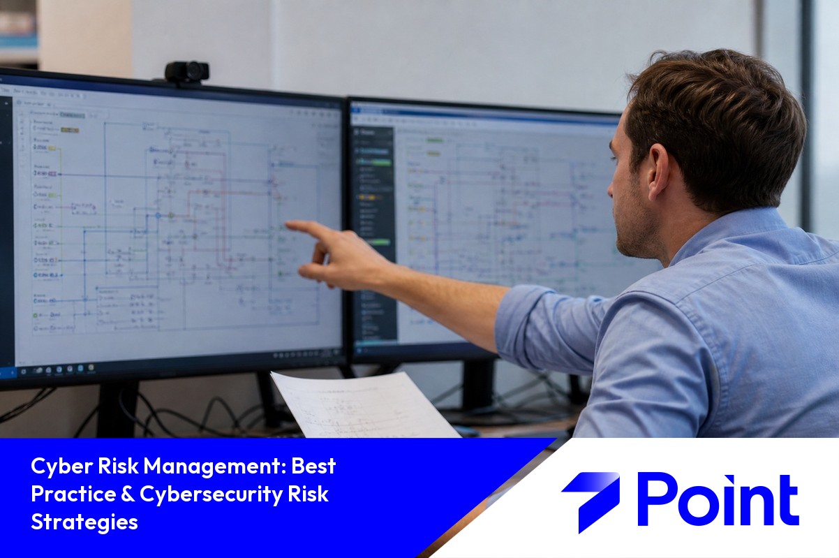 IT security agent working on his powerhouse software.