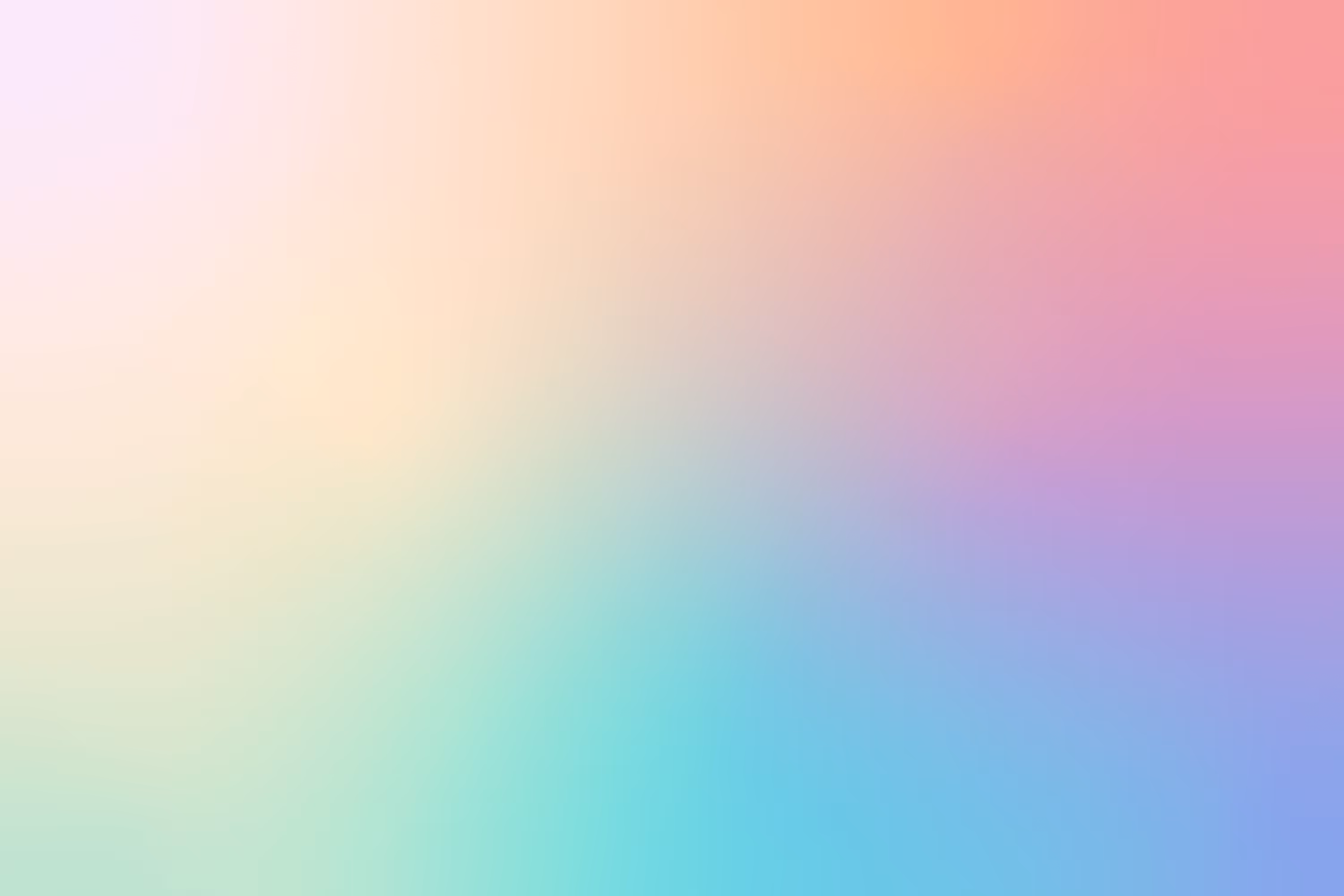 Sanfter Farbverlauf von Blau über Lila, Pink, Orange zu Creme.