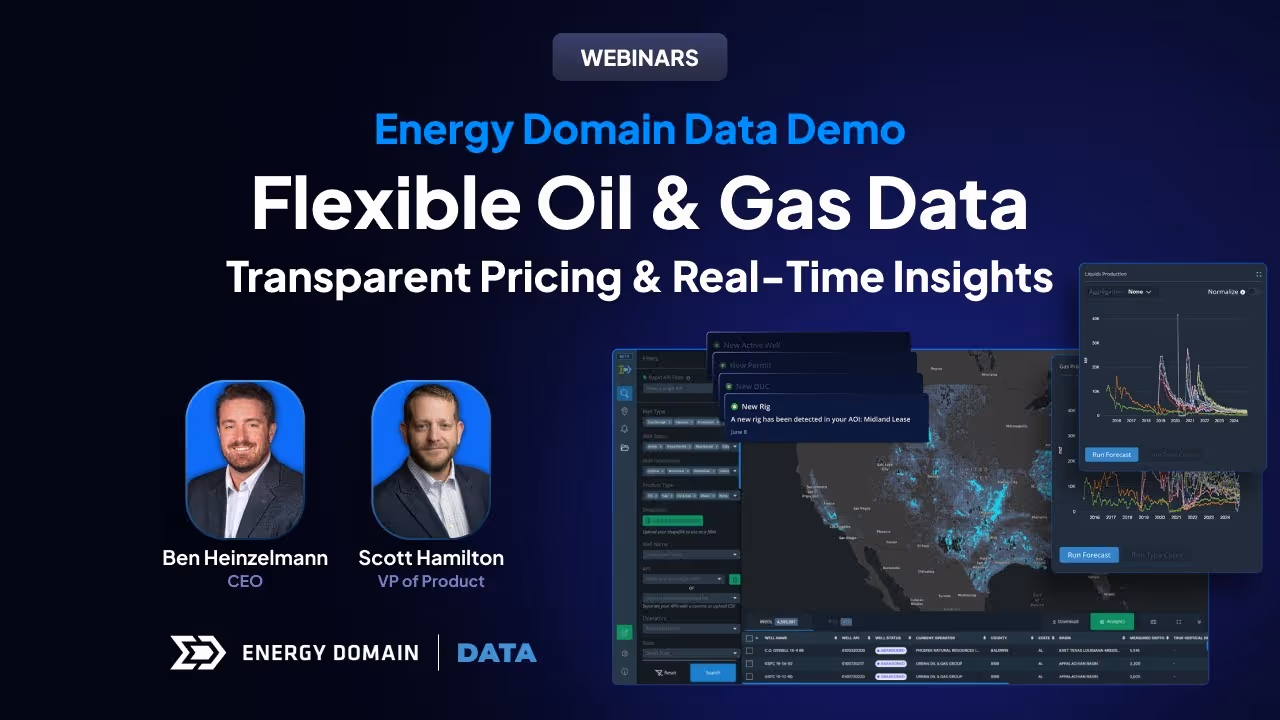 Energy Domain Data Demo: Flexible Oil & Gas Data | Transparent Pricing & Real-Time Insights