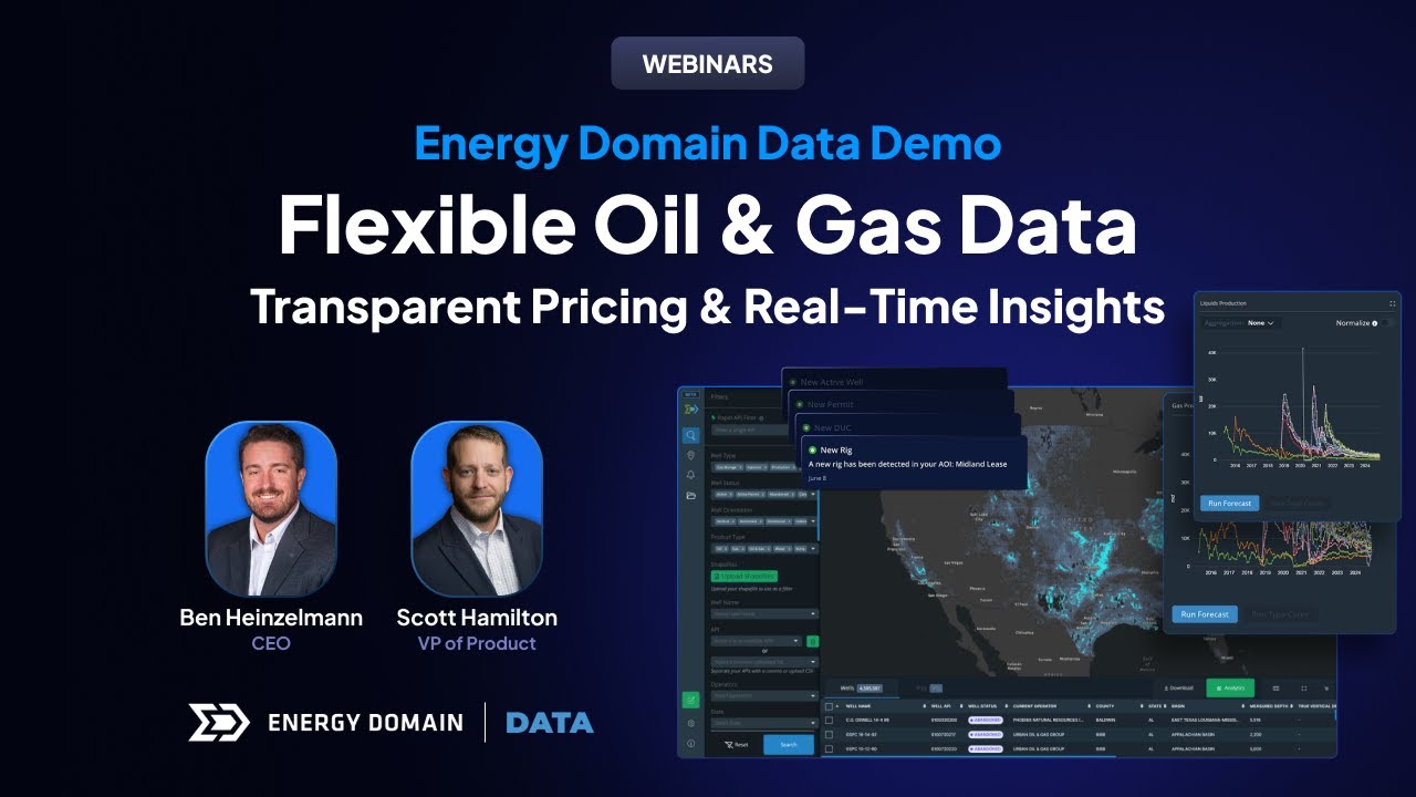 Energy Domain Data Demo: Flexible Oil & Gas Data | Transparent Pricing & Real-Time Insights
