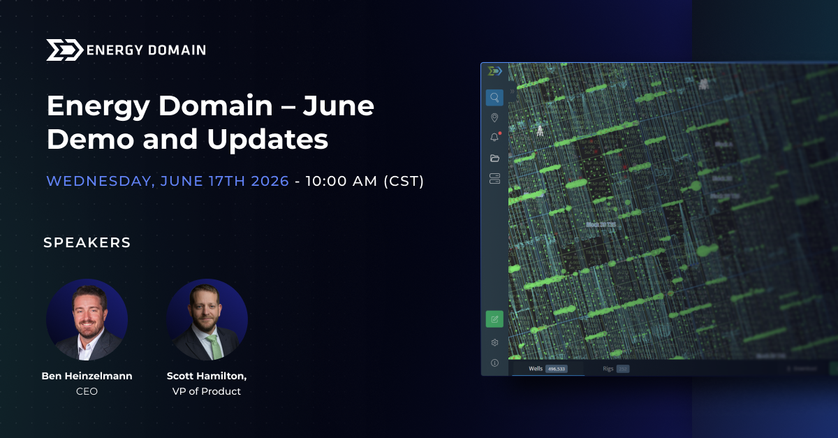 Energy Domain Demo & Updates: Economics Module, Texas Ownership Map, and more. 