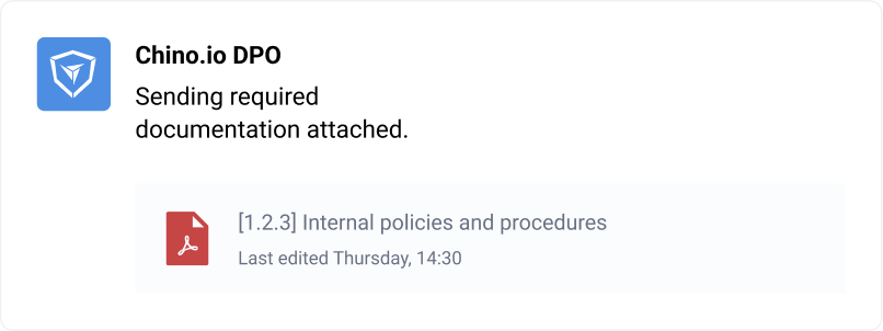 Screenshot of the Chino.io ChecksMATE compliance platform dashboard, displaying the chat with a legal consultant
