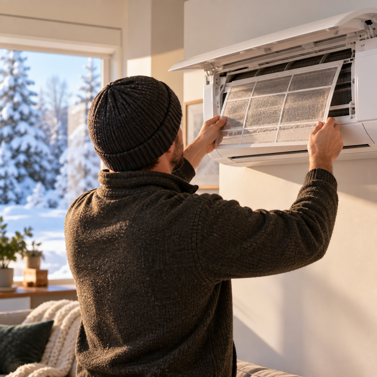 Nettoyage des filtres d'une thermopompe