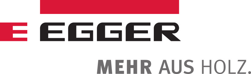 EGGER logo with the tagline 'MEHR AUS HOLZ.' in bold and regular gray text.