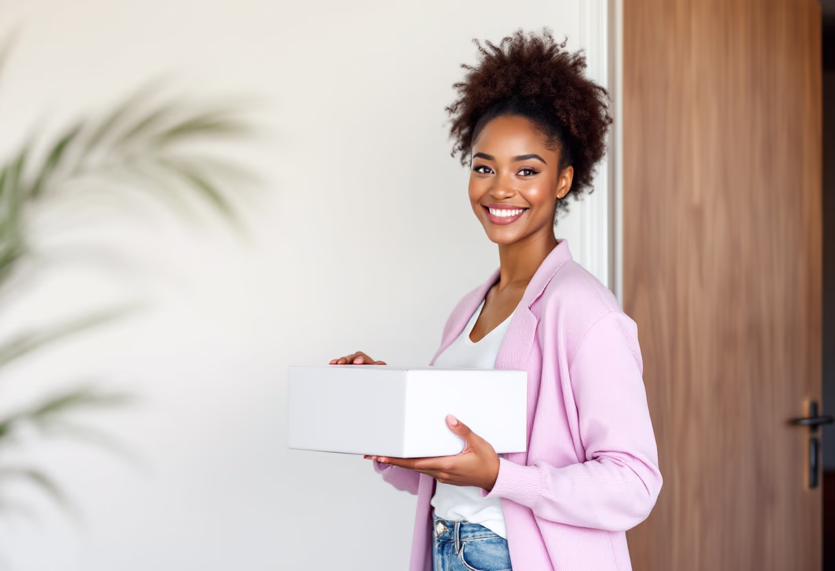 image of customer receiving a delivery