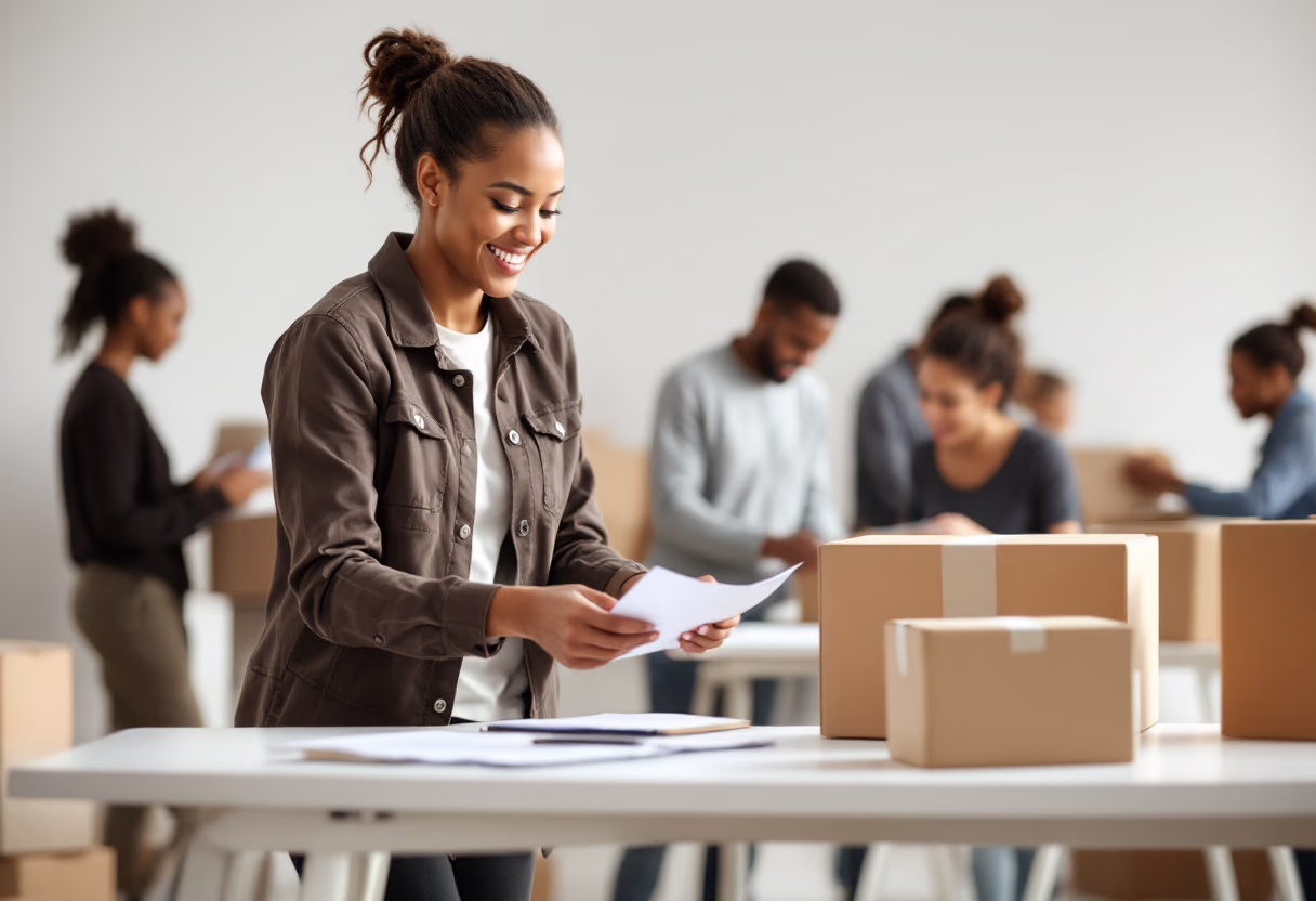 image of volunteers working at an event