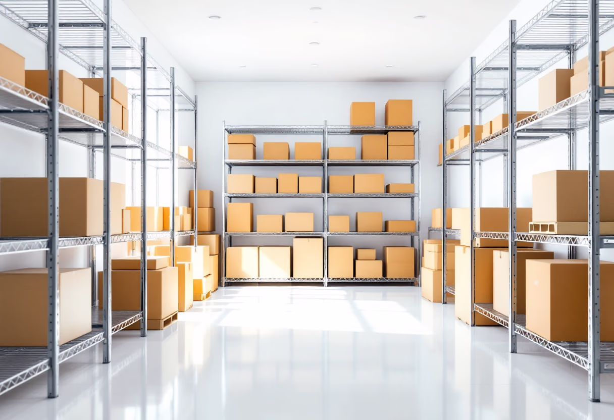 image of organized interior of a large storage unit