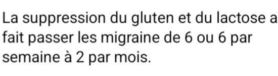 témoignage migraine et sans gluten