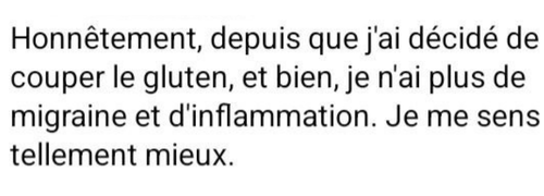 témoignage migraine et sans gluten