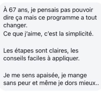 témoignage programme sans gluten