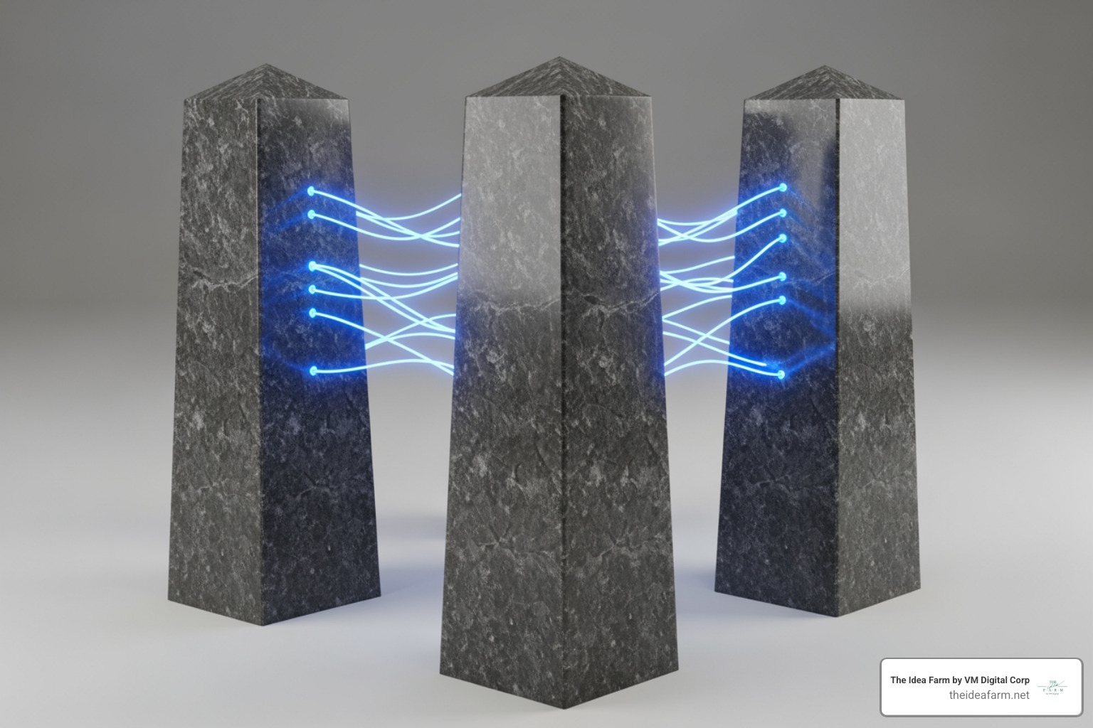 diagram showing four interconnected pillars: Strategy, Operations, People, and Technology - comprehensive growth solutions