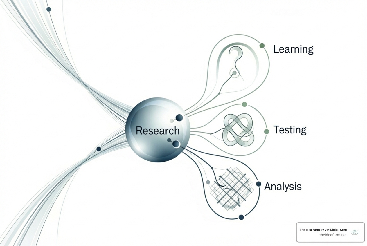 An image illustrating the 5-step CRO process: Research, Hypothesize, Prioritize, Test, Analyze & Learn. - conversion rate optimization