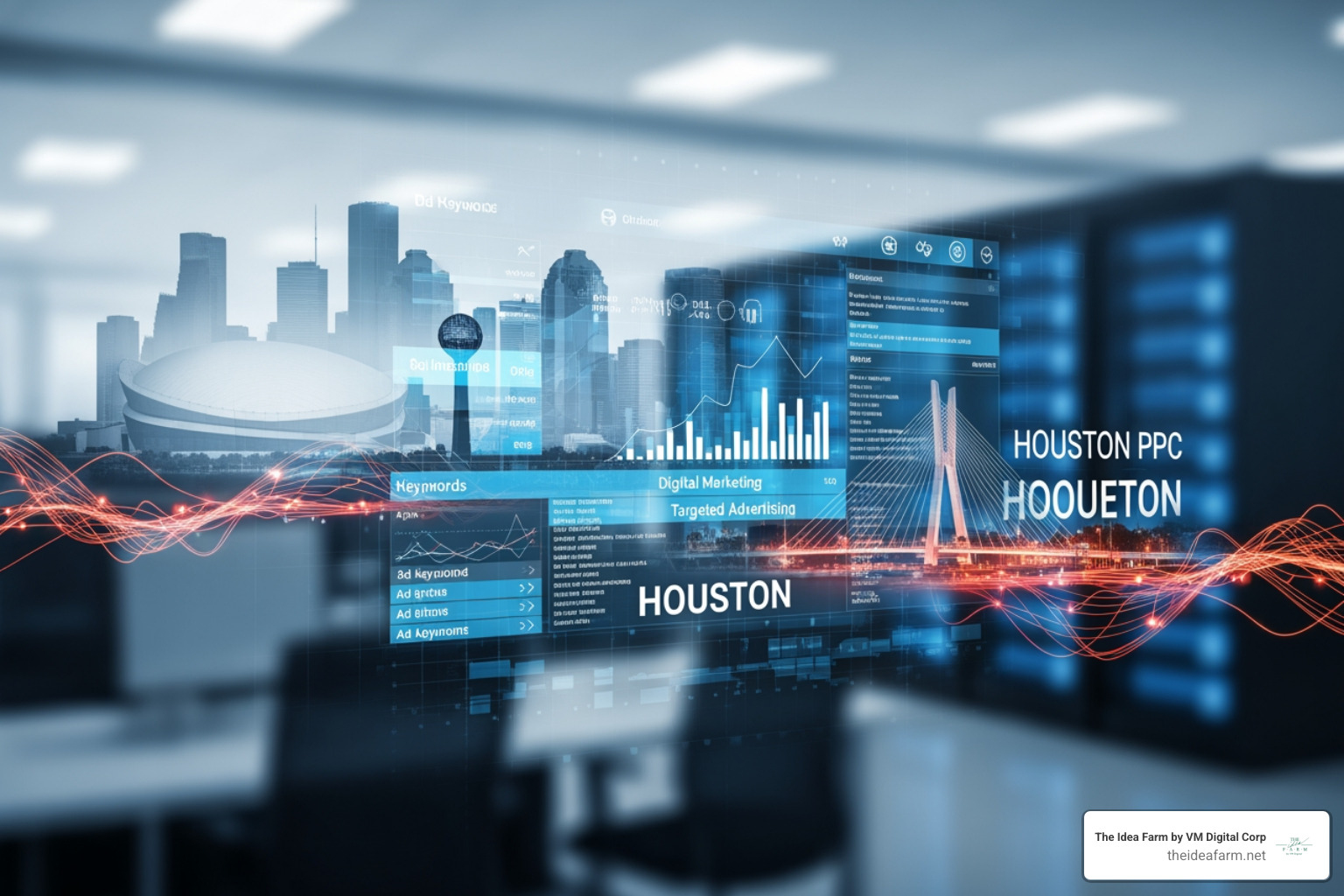 Google search results showing paid ads for Houston businesses - houston ppc online advertising