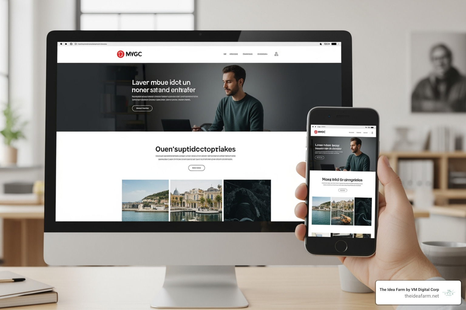 modern responsive website on mobile and desktop modern responsive website on mobile and desktop