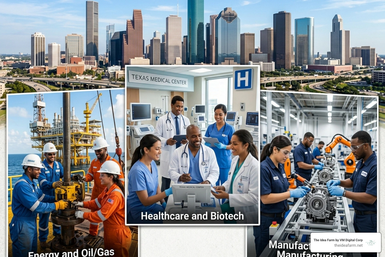 diverse Houston industries including energy, healthcare, and manufacturing - digital marketing company houston diverse Houston industries including energy, healthcare, and manufacturing - digital marketing company houston