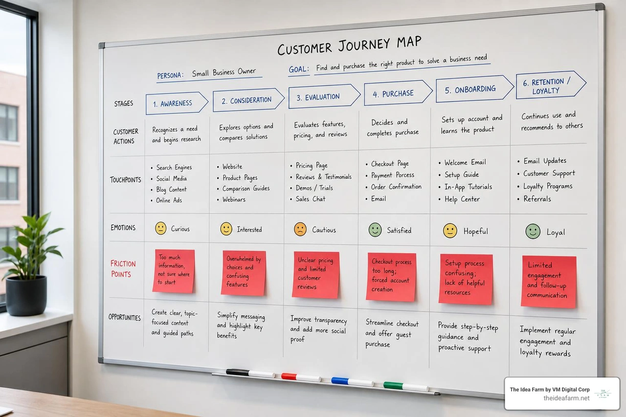customer journey map showing touchpoints and friction customer journey map showing touchpoints and friction