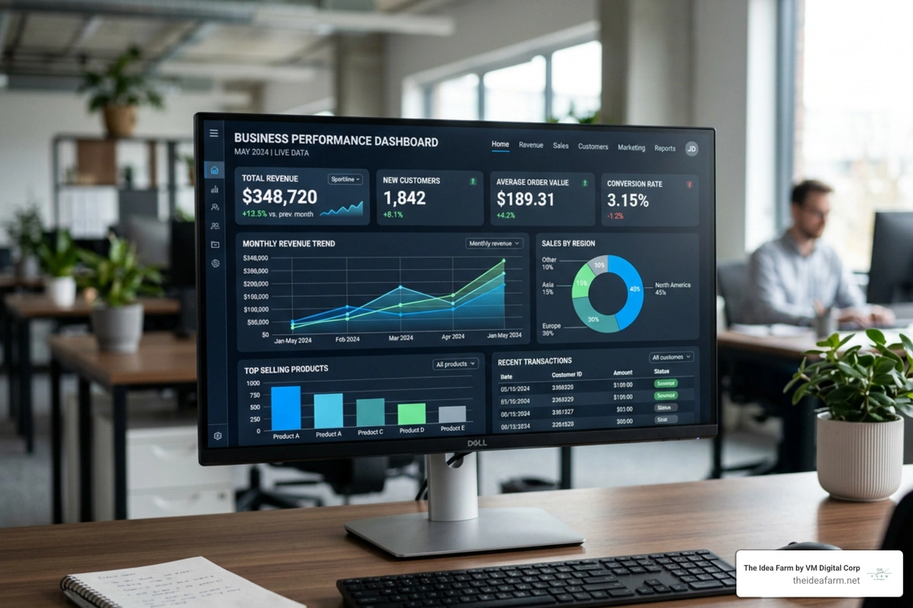 Clean dashboard layout with clear visual hierarchy