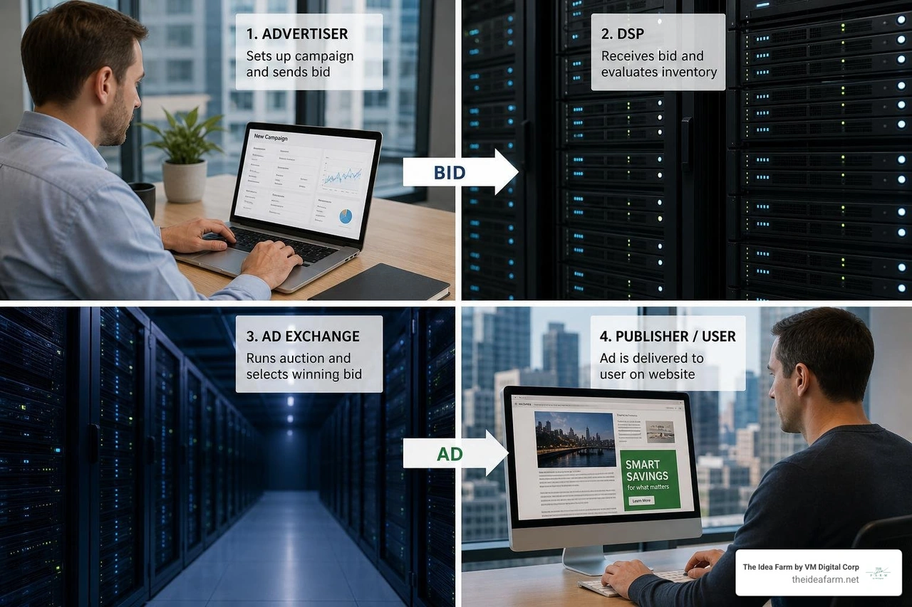 flow of programmatic ad delivery from advertiser to publisher flow of programmatic ad delivery from advertiser to publisher
