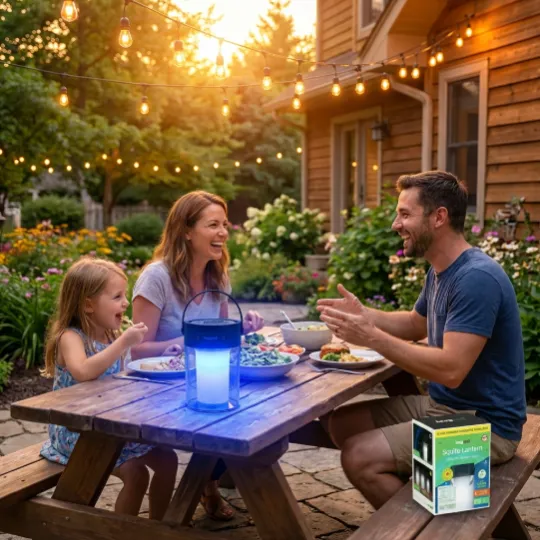 Enjoying outdoors with Squito Lantern