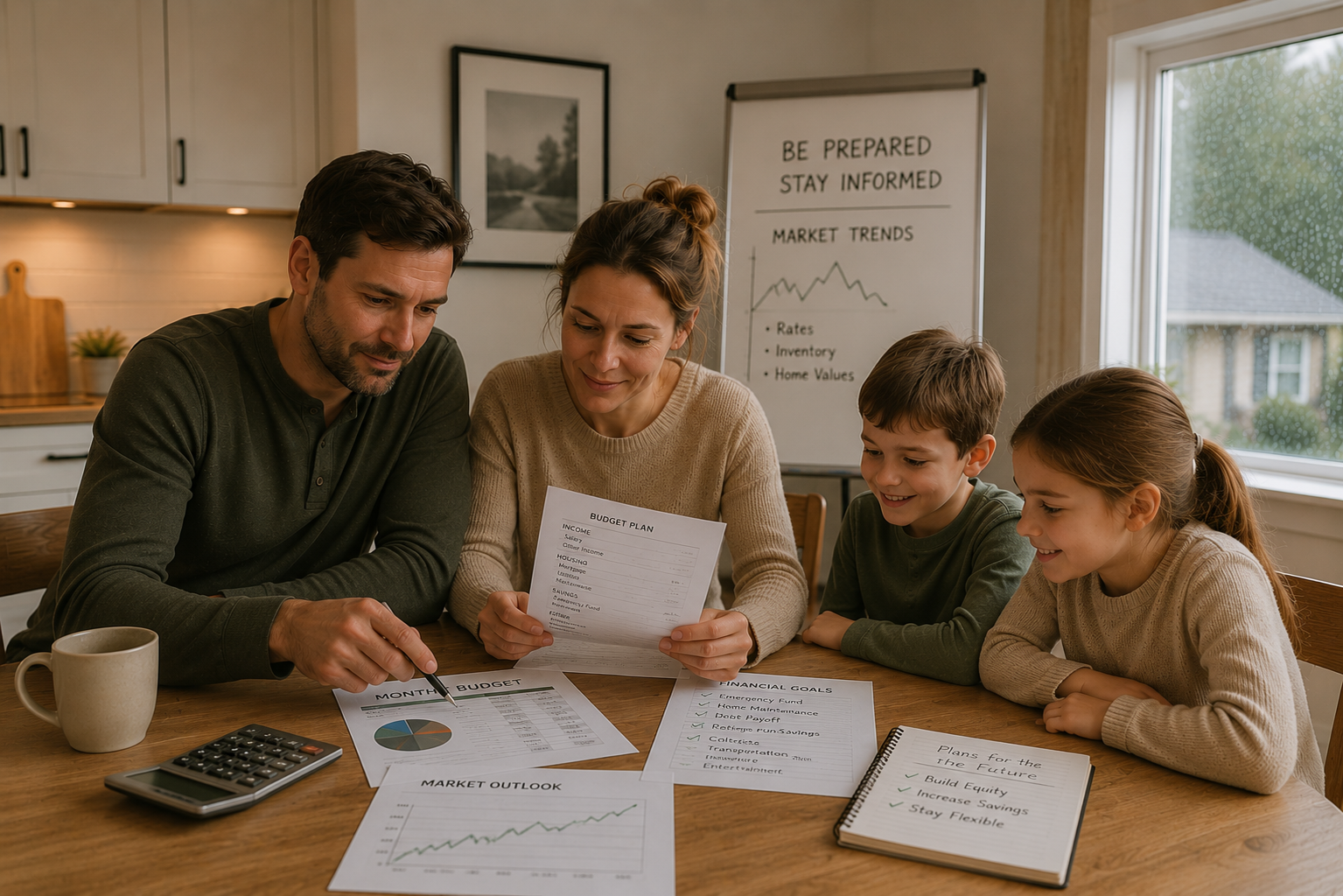 Financial planning and budgeting helping homeowners prepare for market changes