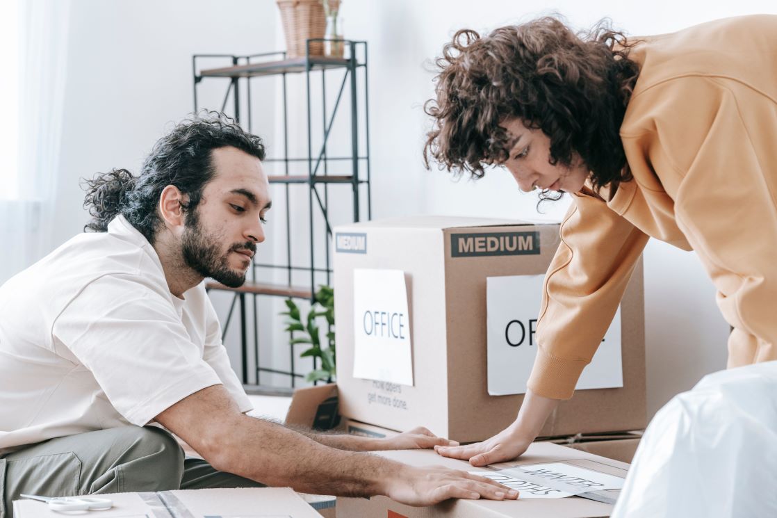 couple packing things for relocation
